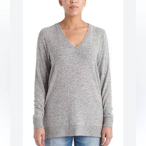 Lucky Brand V Neck Tunic Sweater - Picture 1 of 6
